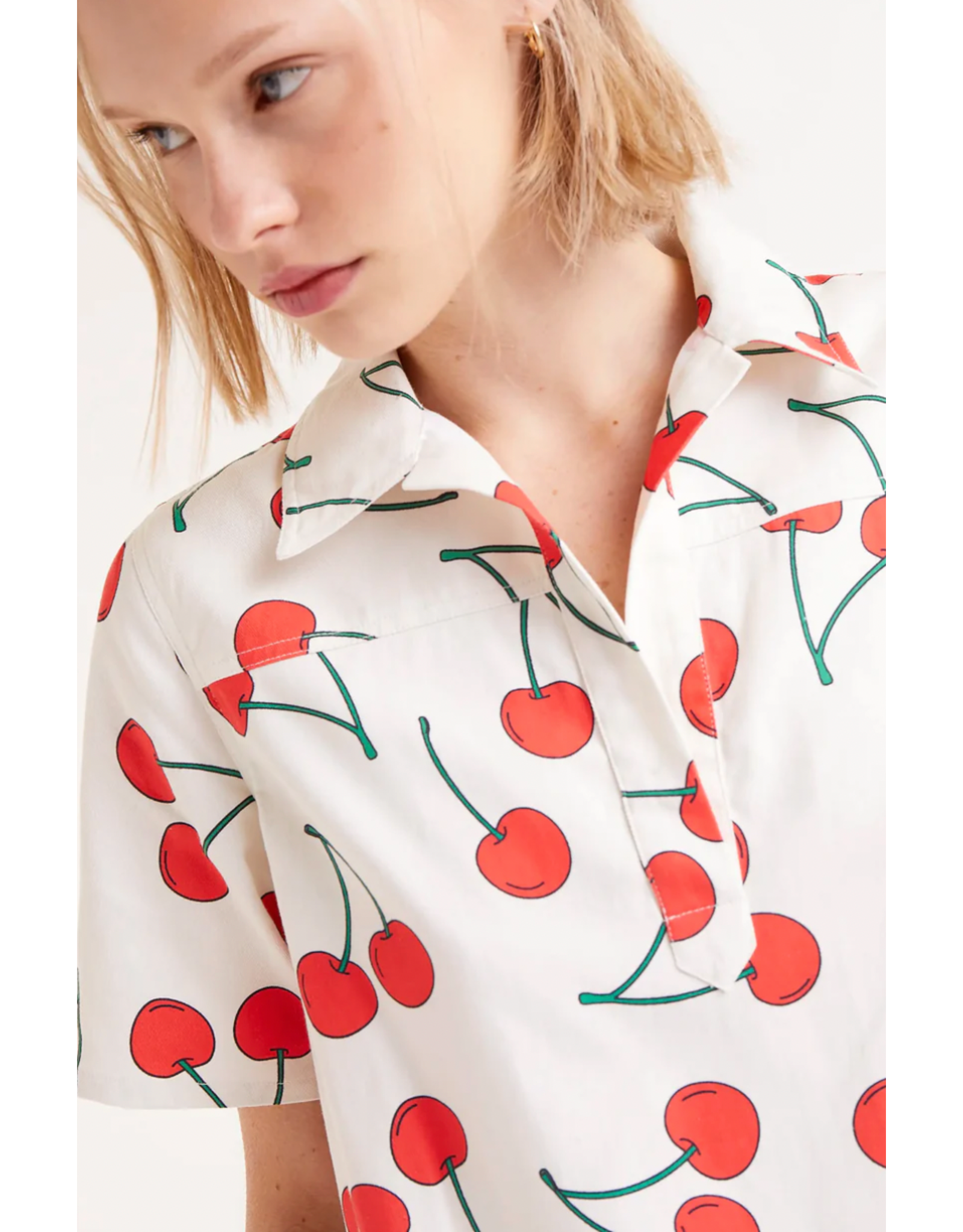 Compania Fantastica Compania Fantastica -  Cherry Print Mini Dress (Red / White)