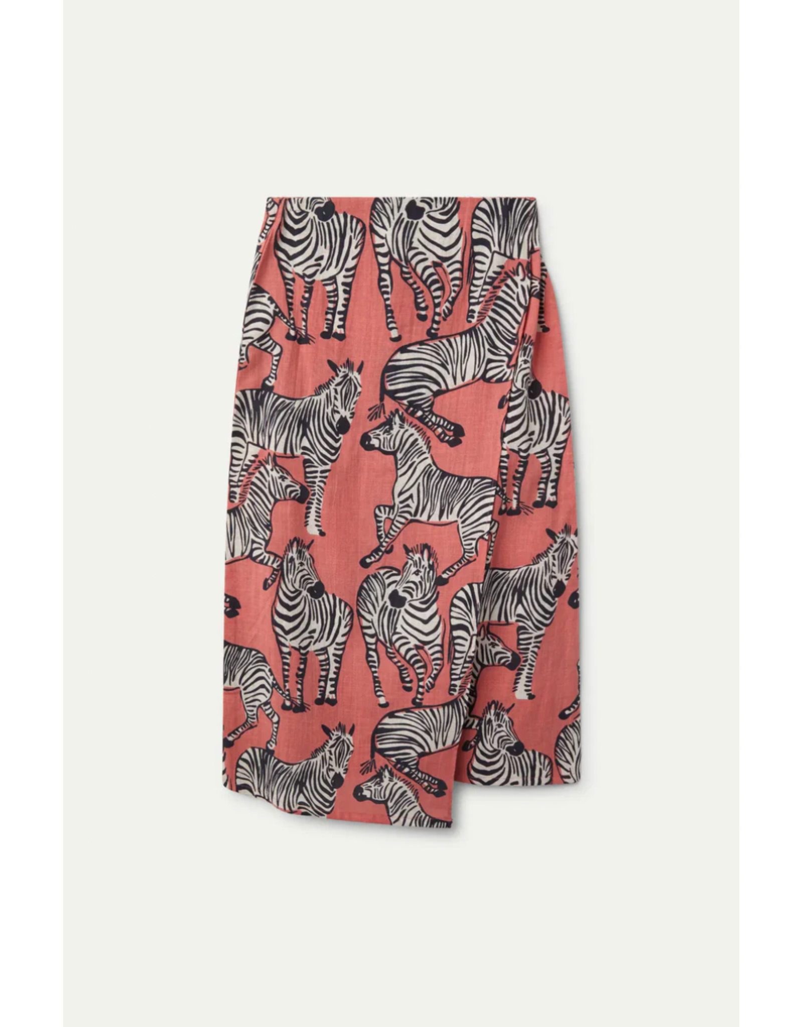 Compania Fantastica Compania Fantastica -  Zebra Print Midi Skirt (Pink)