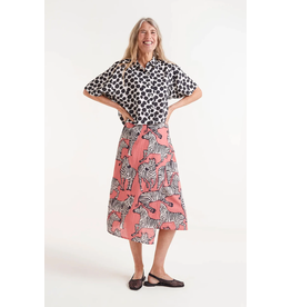 Compania Fantastica Compania Fantastica -  Zebra Print Midi Skirt (Pink)