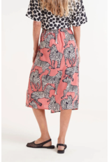 Compania Fantastica Compania Fantastica -  Zebra Print Midi Skirt (Pink)