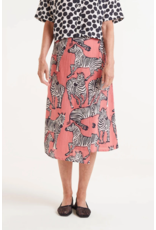 Compania Fantastica Compania Fantastica -  Zebra Print Midi Skirt (Pink)