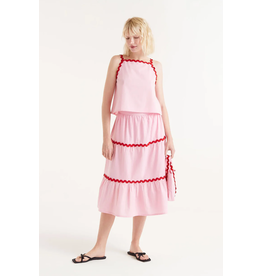 Compania Fantastica Compania Fantastica -  Tiered Midi Skirt (Pink)