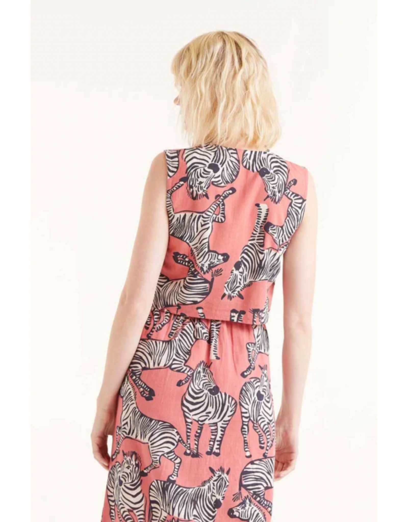 Compania Fantastica Compania Fantastica -  Zebra Print Sleeveless Top (Pink)