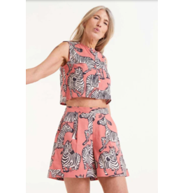 Compania Fantastica Compania Fantastica -  Zebra Print Sleeveless Top (Pink)
