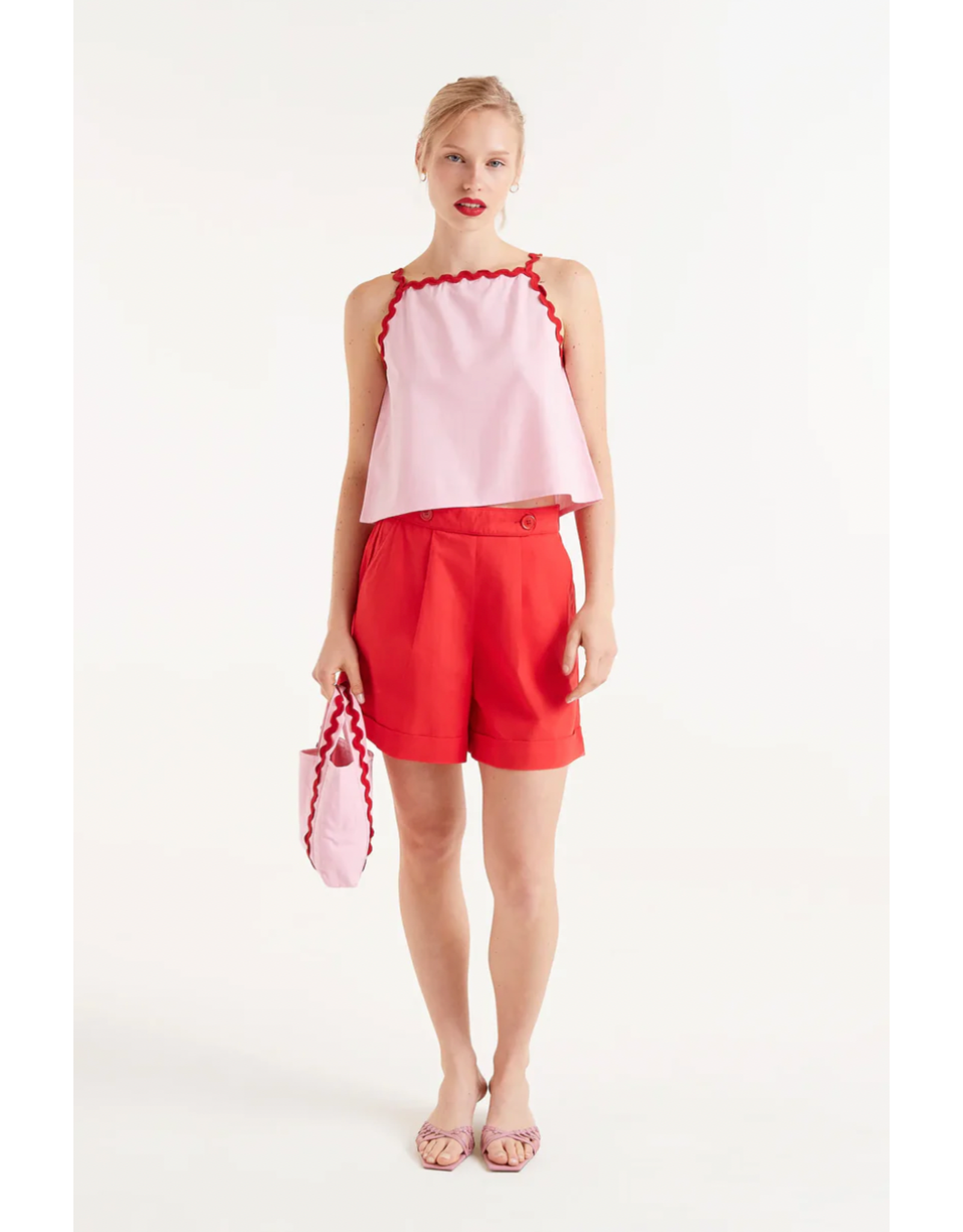 Compania Fantastica Compania Fantastica -  Strappy Top (Pink / Red)