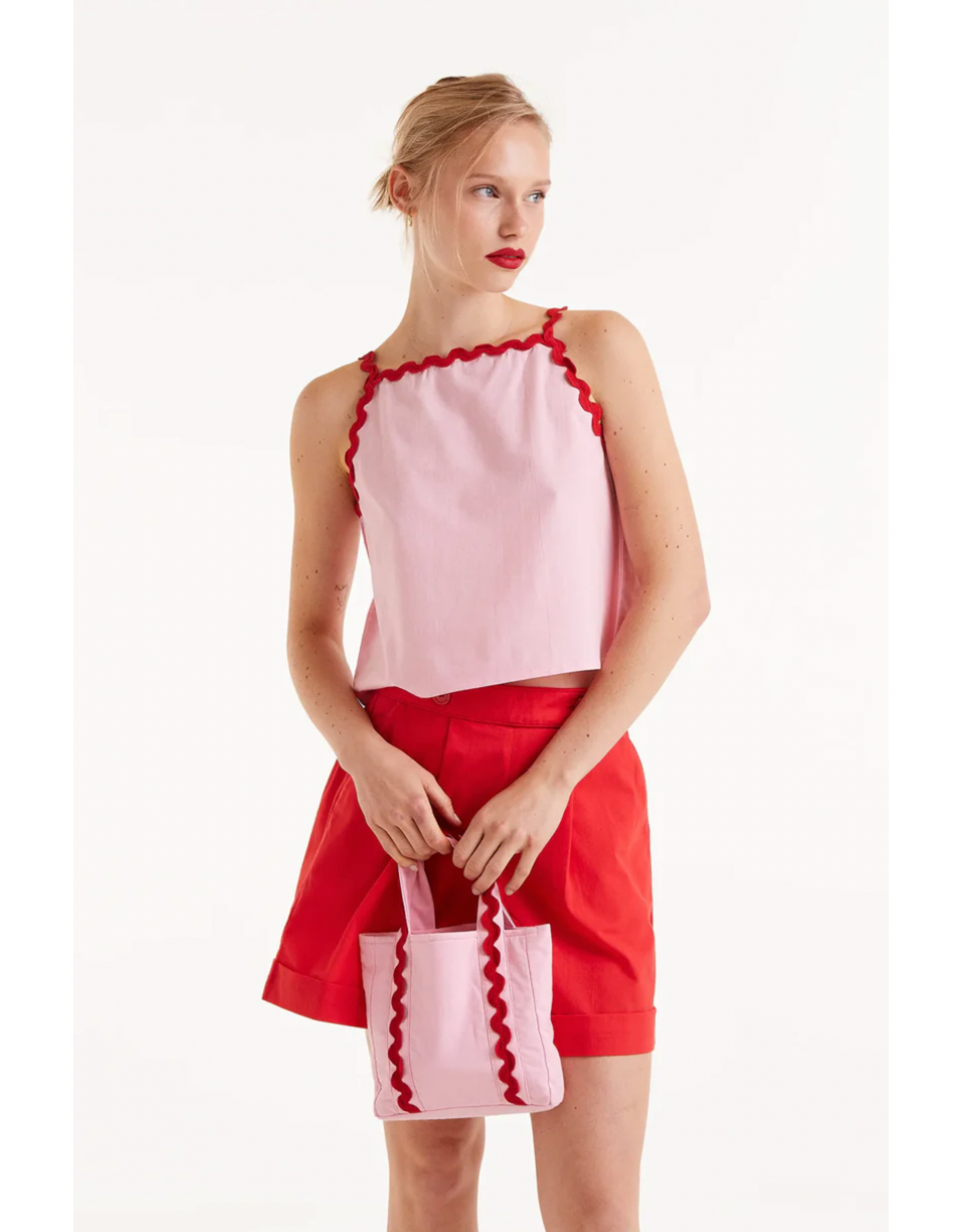 Compania Fantastica Compania Fantastica -  Strappy Top (Pink / Red)