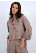 RD Style RD Style - Kerwin Crop Long Sleeve Button Up (Acorn)