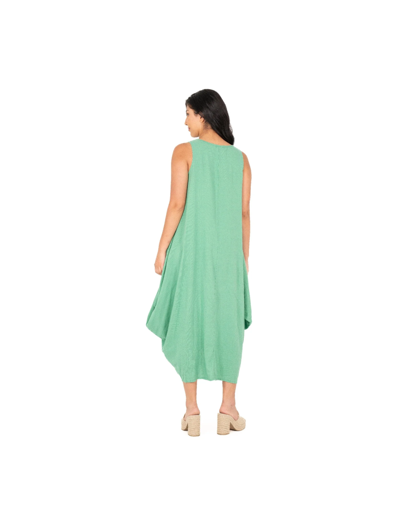 Made in Italy - Flowy Dress  with Pockets (Jade)