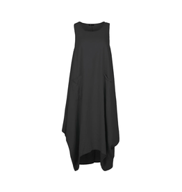 Made in Italy - Flowy Dress with Pockets (Black)