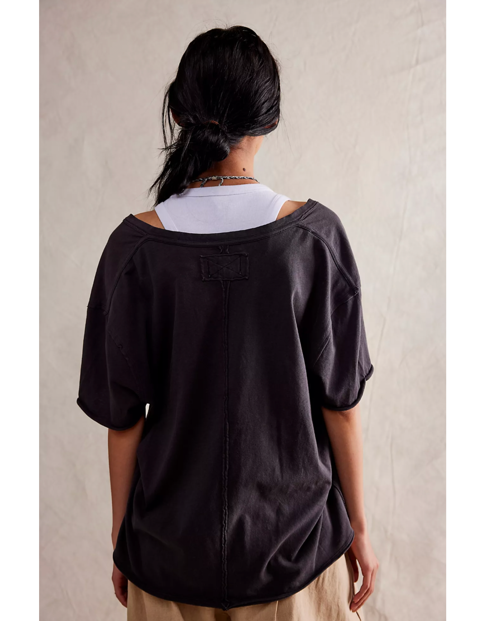 Free people Free People - Nina V Neck Tee (Black)