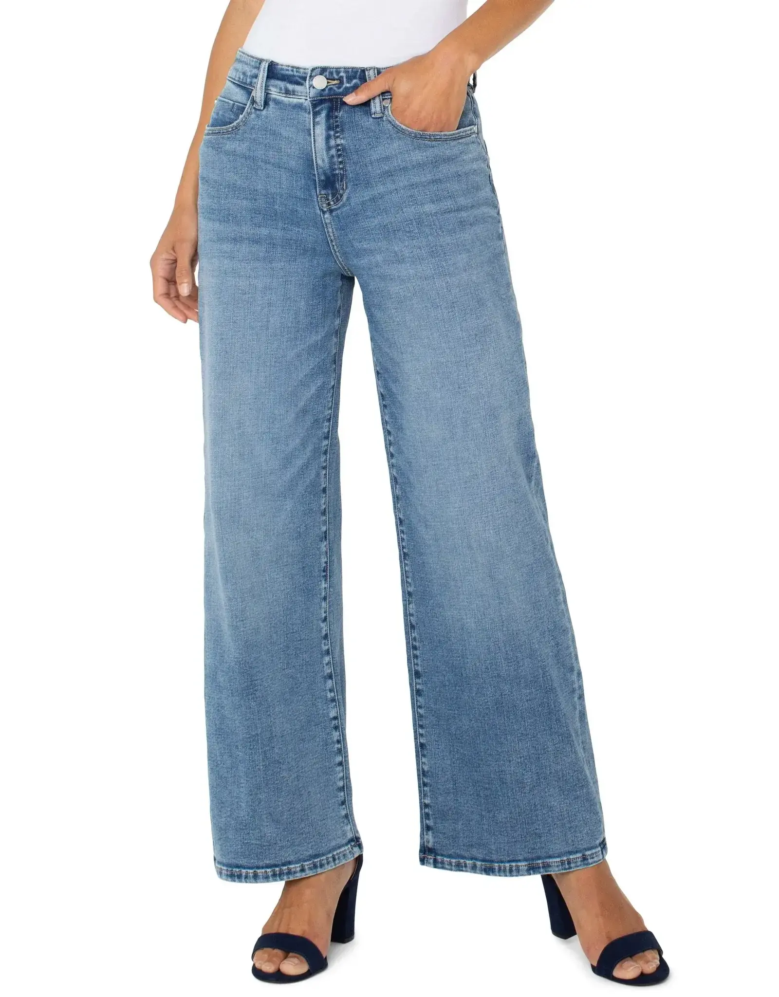 Liverpool Liverpool - Stride high rise wide leg (Carbon Canyon)