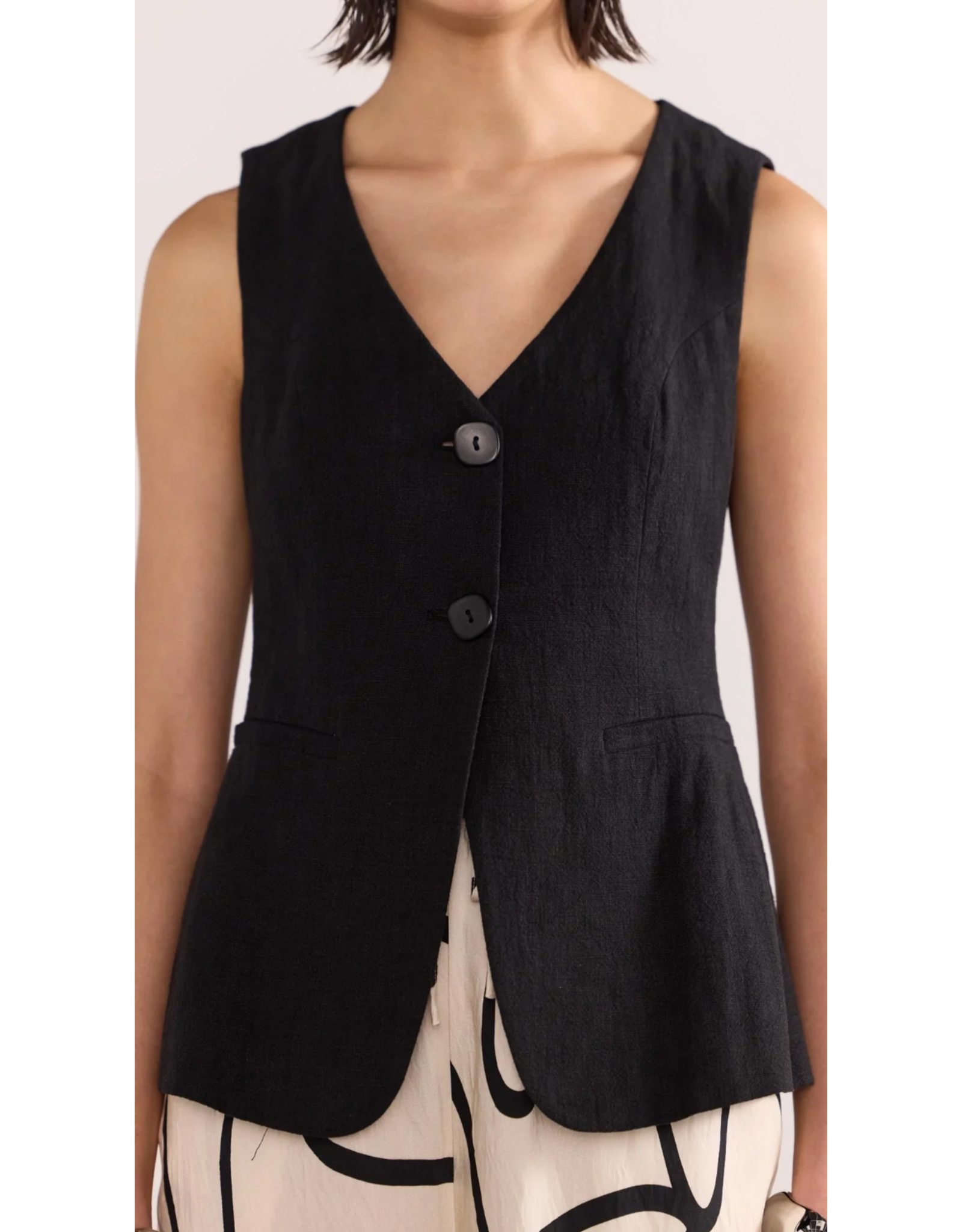 Staple The Label Staple - Athena Longline Vest (Black)