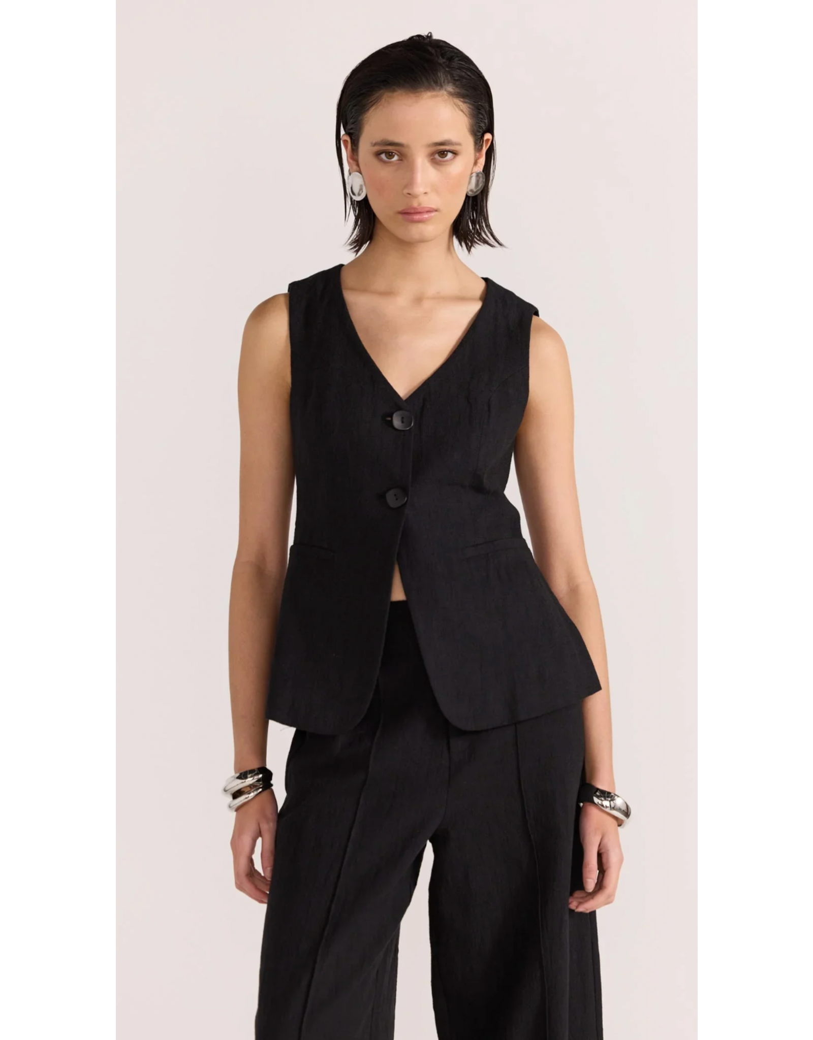 Staple The Label Staple - Athena Longline Vest (Black)