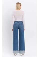 VERVET VERVET - High Rise Cuffed Baggy Wide Panel Jean (Shine)