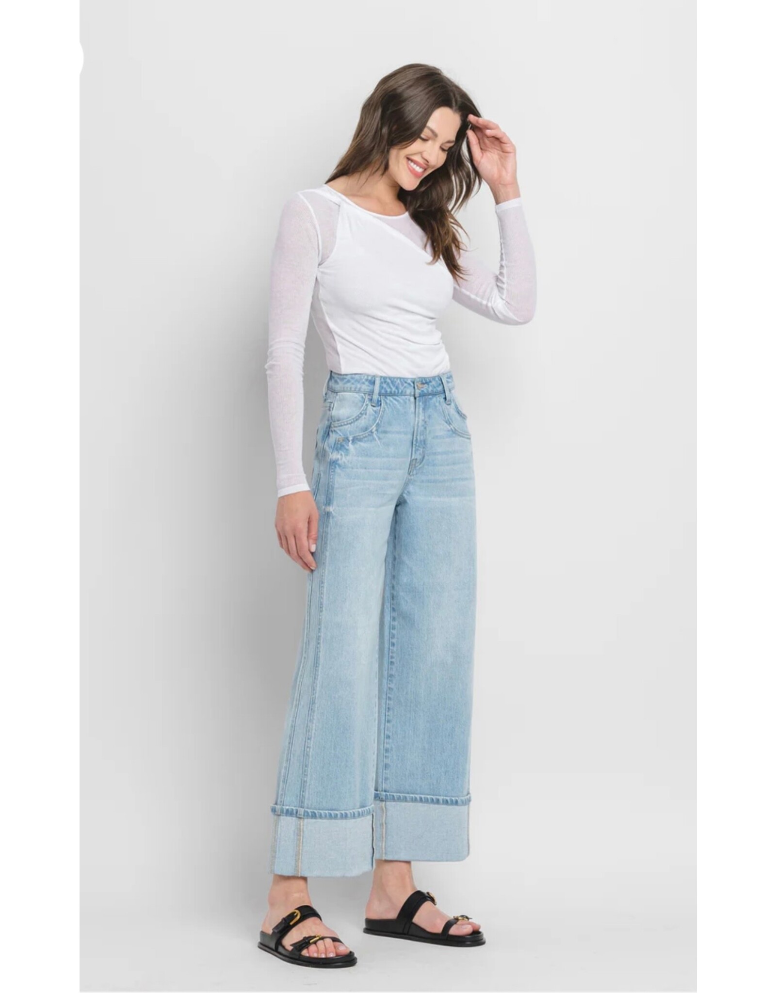 VERVET VERVET - High Rise Cuffed Baggy Wide Leg (Streamlined)