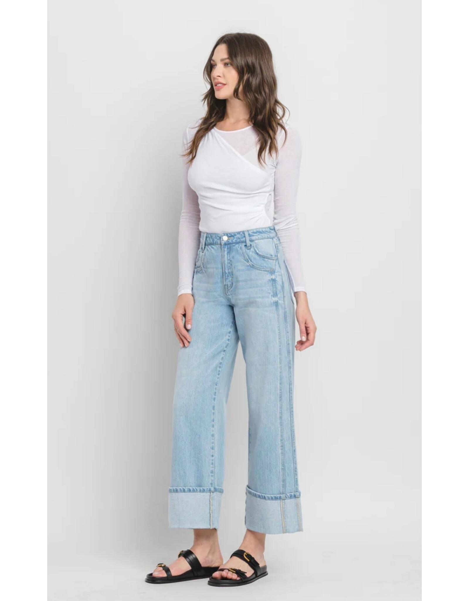VERVET VERVET - High Rise Cuffed Baggy Wide Leg (Streamlined)