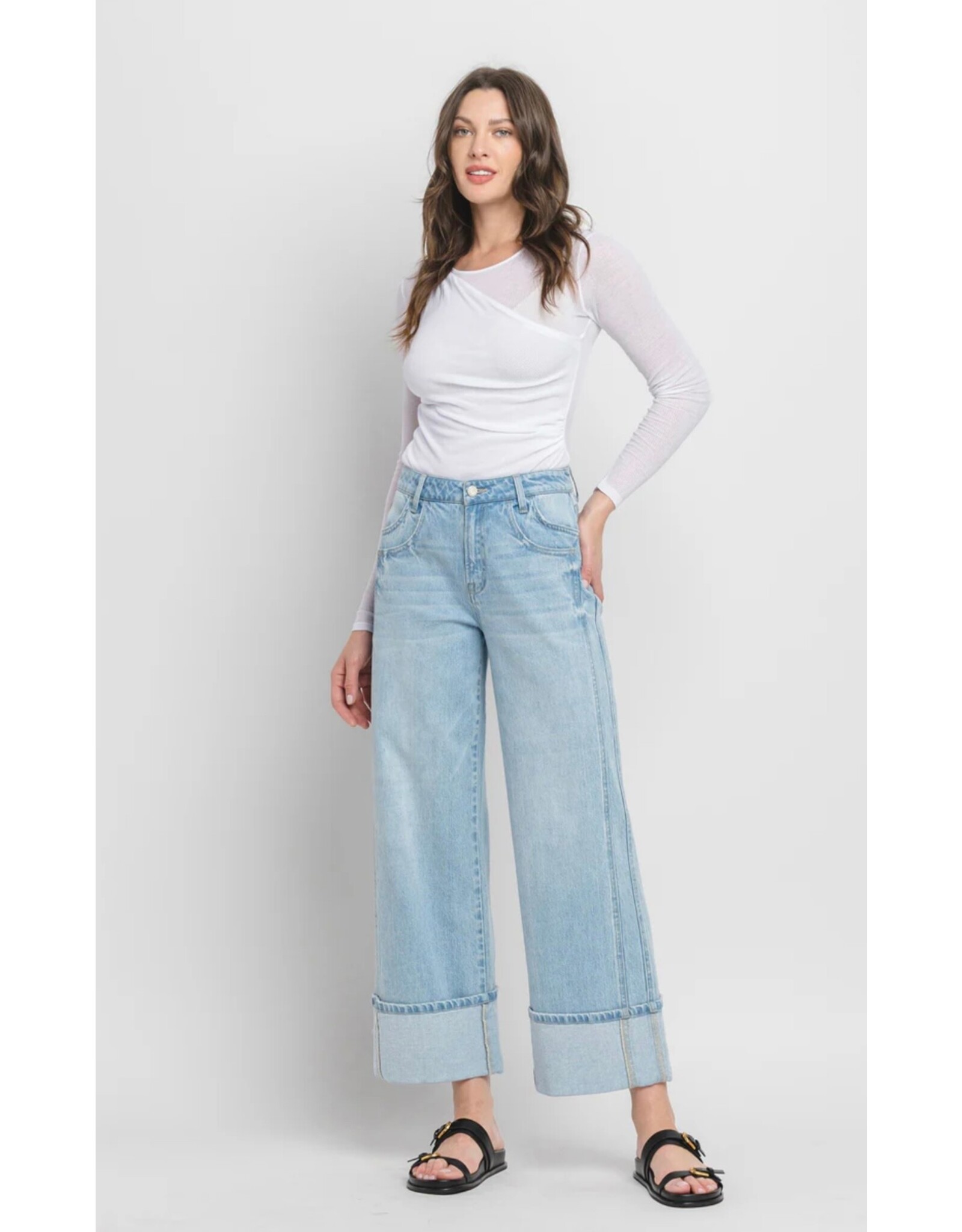VERVET VERVET - High Rise Cuffed Baggy Wide Leg (Streamlined)