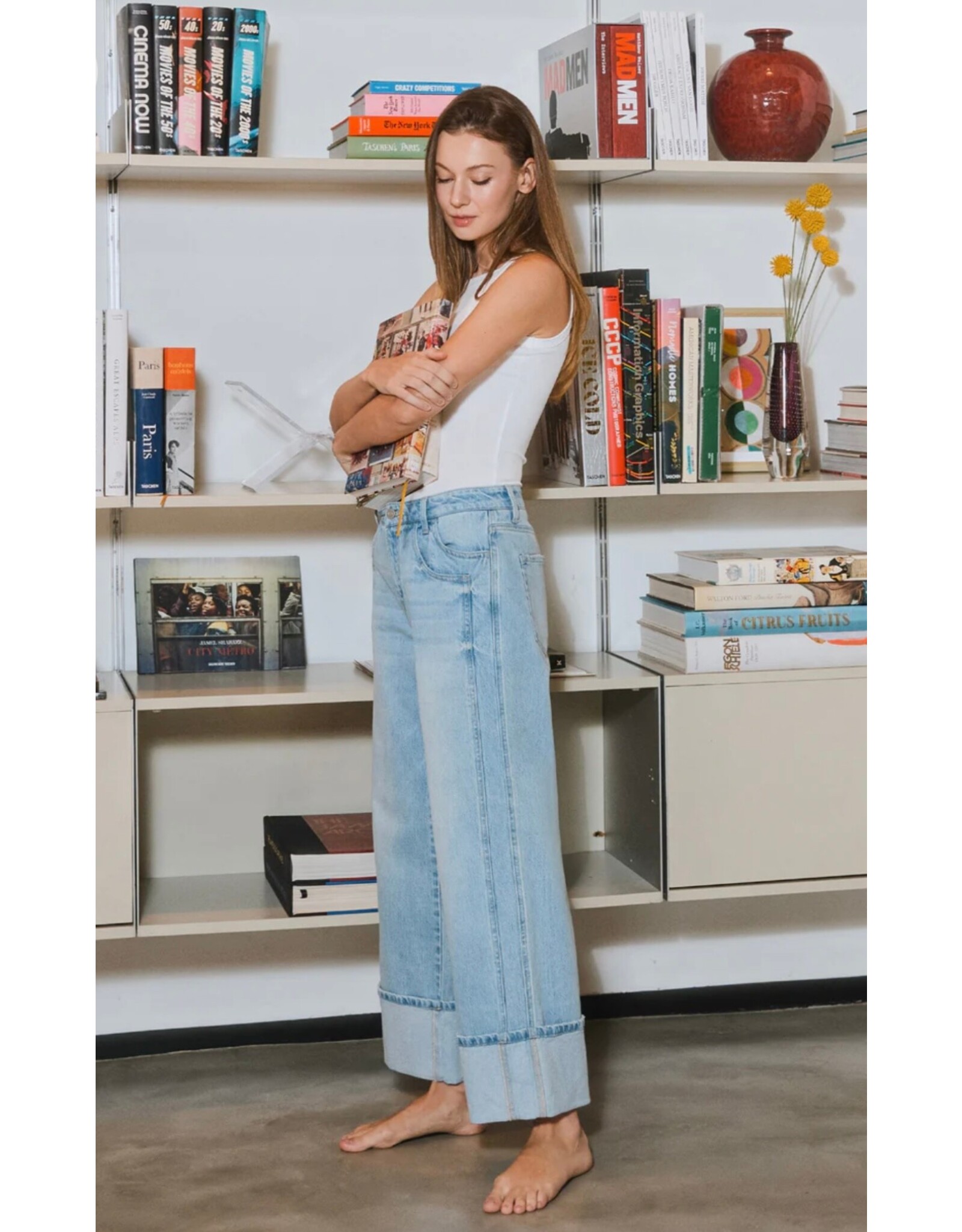 VERVET VERVET - High Rise Cuffed Baggy Wide Leg (Streamlined)