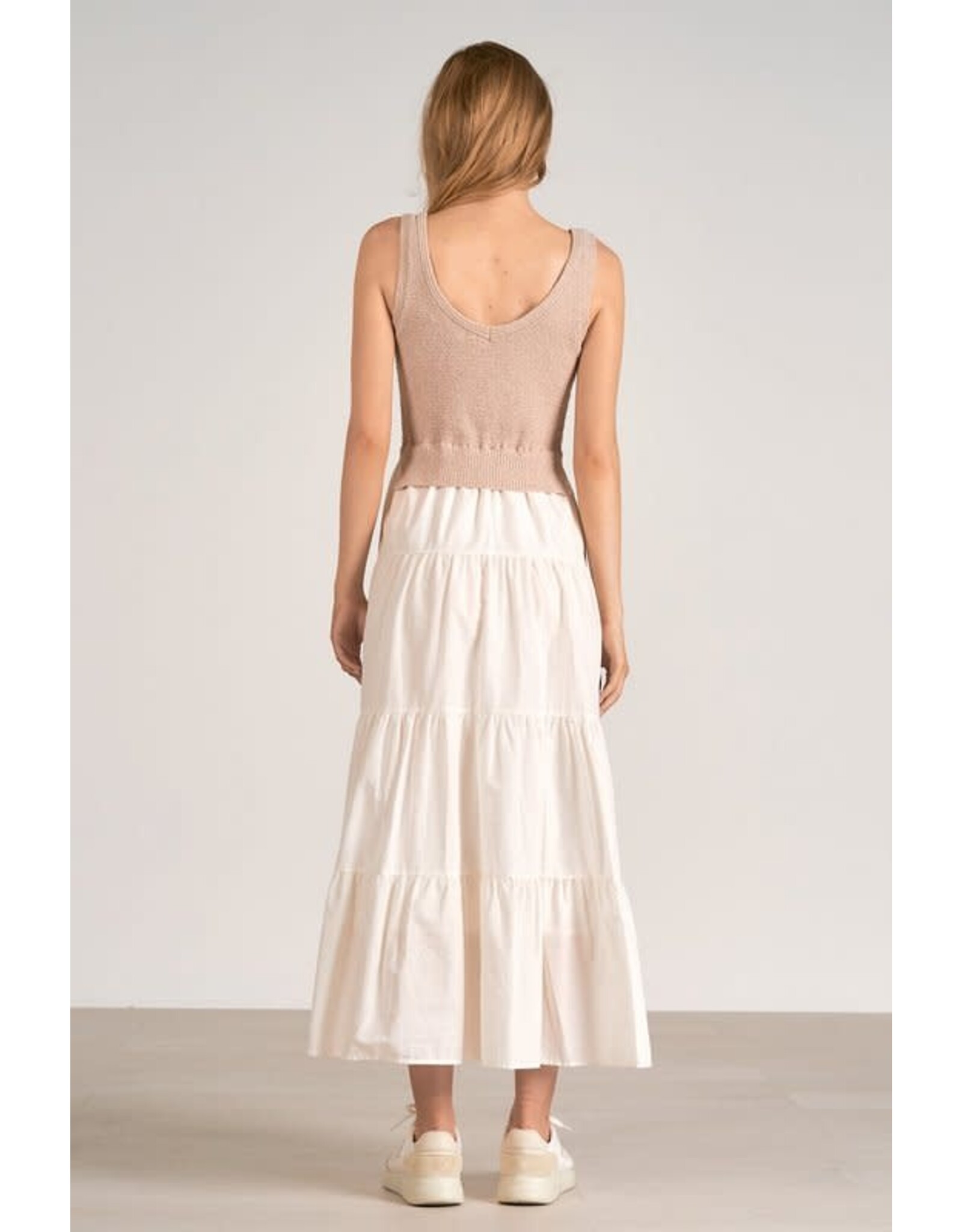 Elan Elan - Aries Mid Woven & Knit Mix (White)
