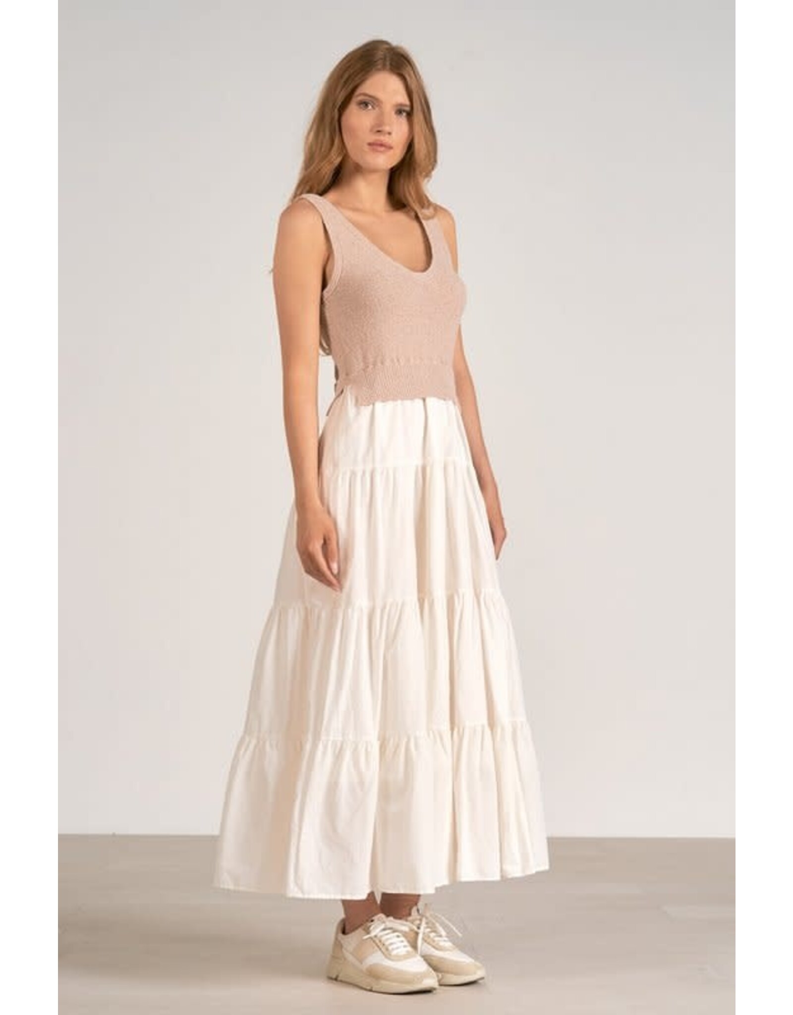 Elan Elan - Aries Mid Woven & Knit Mix (White)