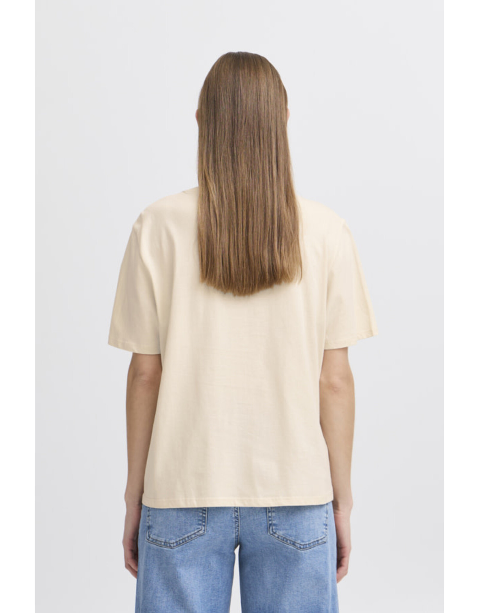 ICHI ICHI - Nayola Shirt with Crochet Lace Detail (Almond Milk)