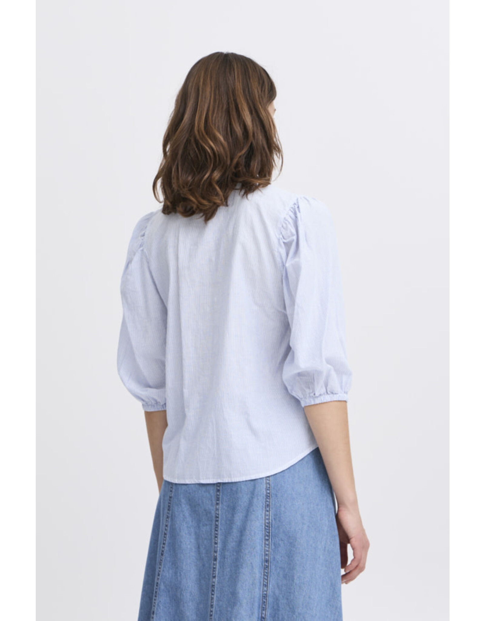 b.young b.young - Imogen Short Sleeve Blouse (Silver Lake Blue)