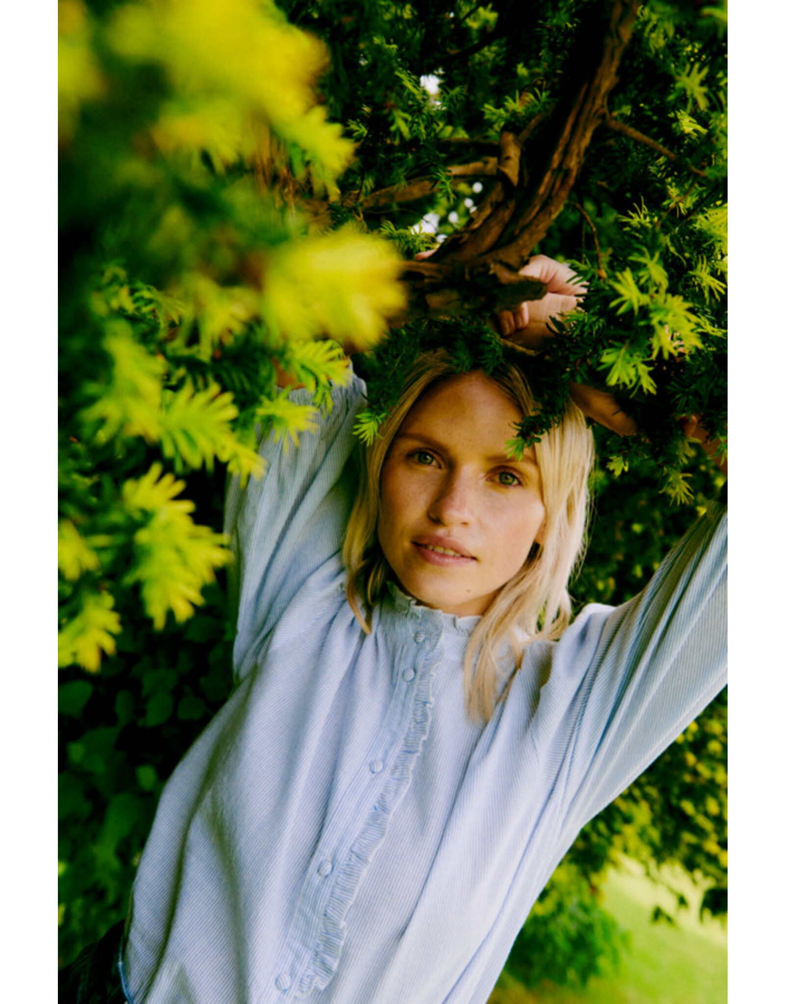 b.young b.young - Imogen Short Sleeve Blouse (Silver Lake Blue)