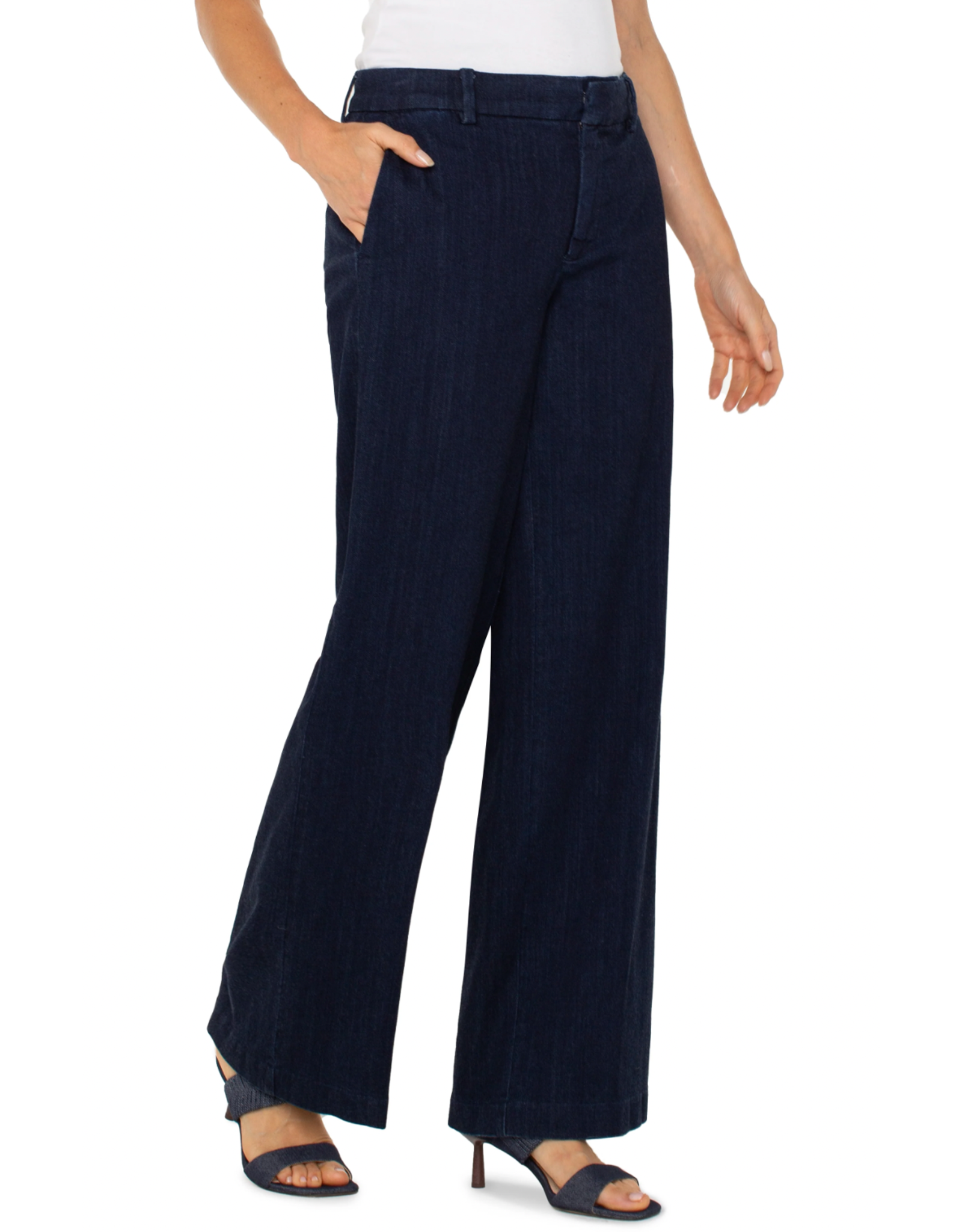 Liverpool Liverpool - Kelsey wide leg trouser (Indigo Rinse)