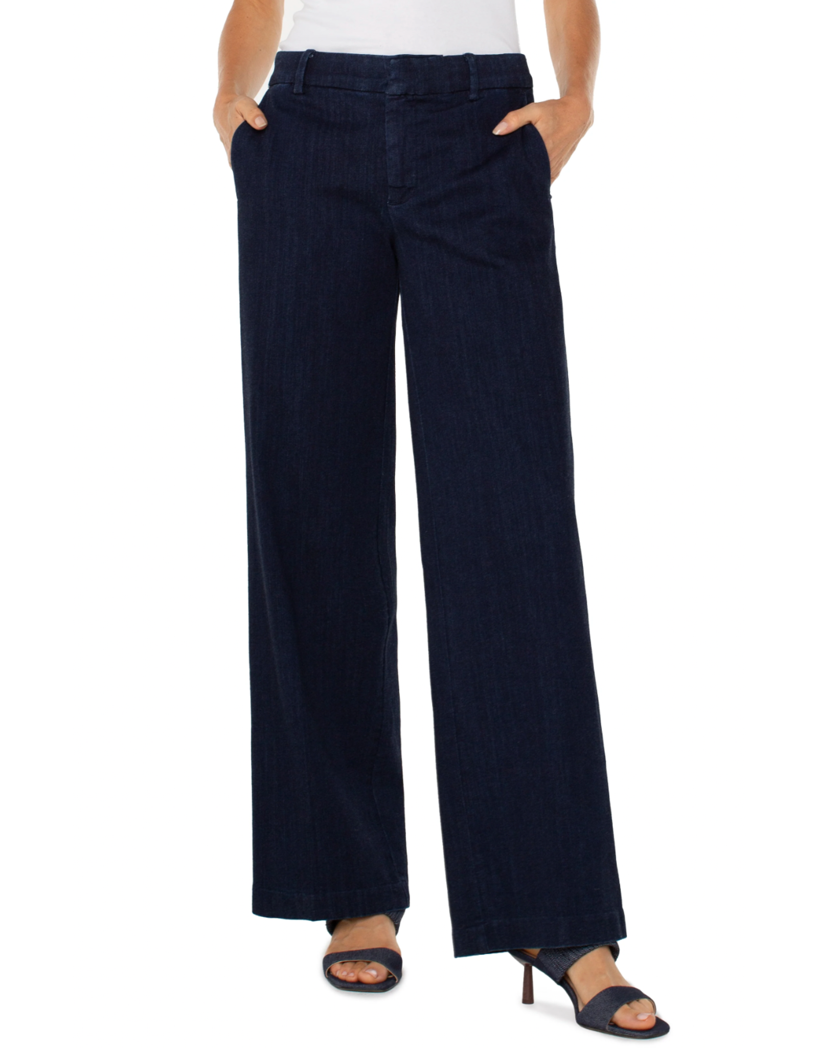 Liverpool Liverpool - Kelsey wide leg trouser (Indigo Rinse)