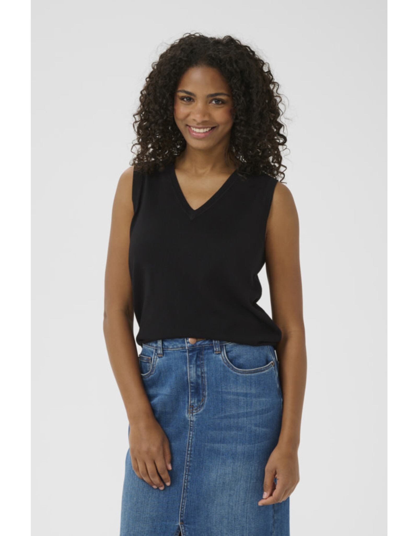 Kaffe Kaffe - Lizza Knit Vest (Black Deep)