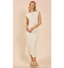 Sadie & Sage Sadie & Sage - A Vision Textured Midi Dress (Cream)