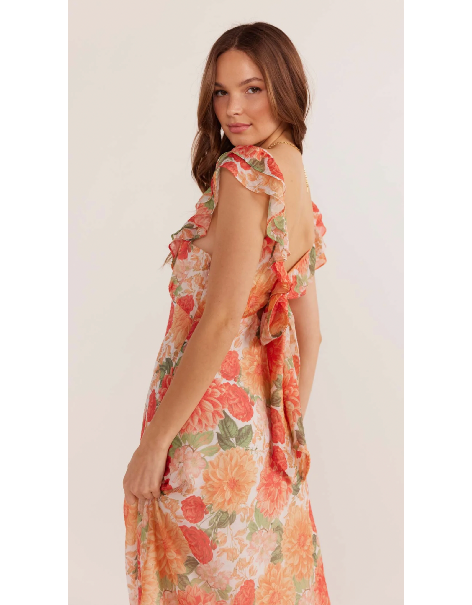 Mink Pink Mink Pink - Aida Frill Maxi Dress (Apricot)