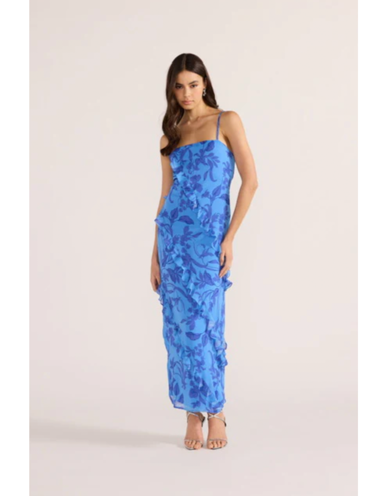 Mink Pink Mink Pink - Jeanne Ruffle Maxi Dress (Blue)