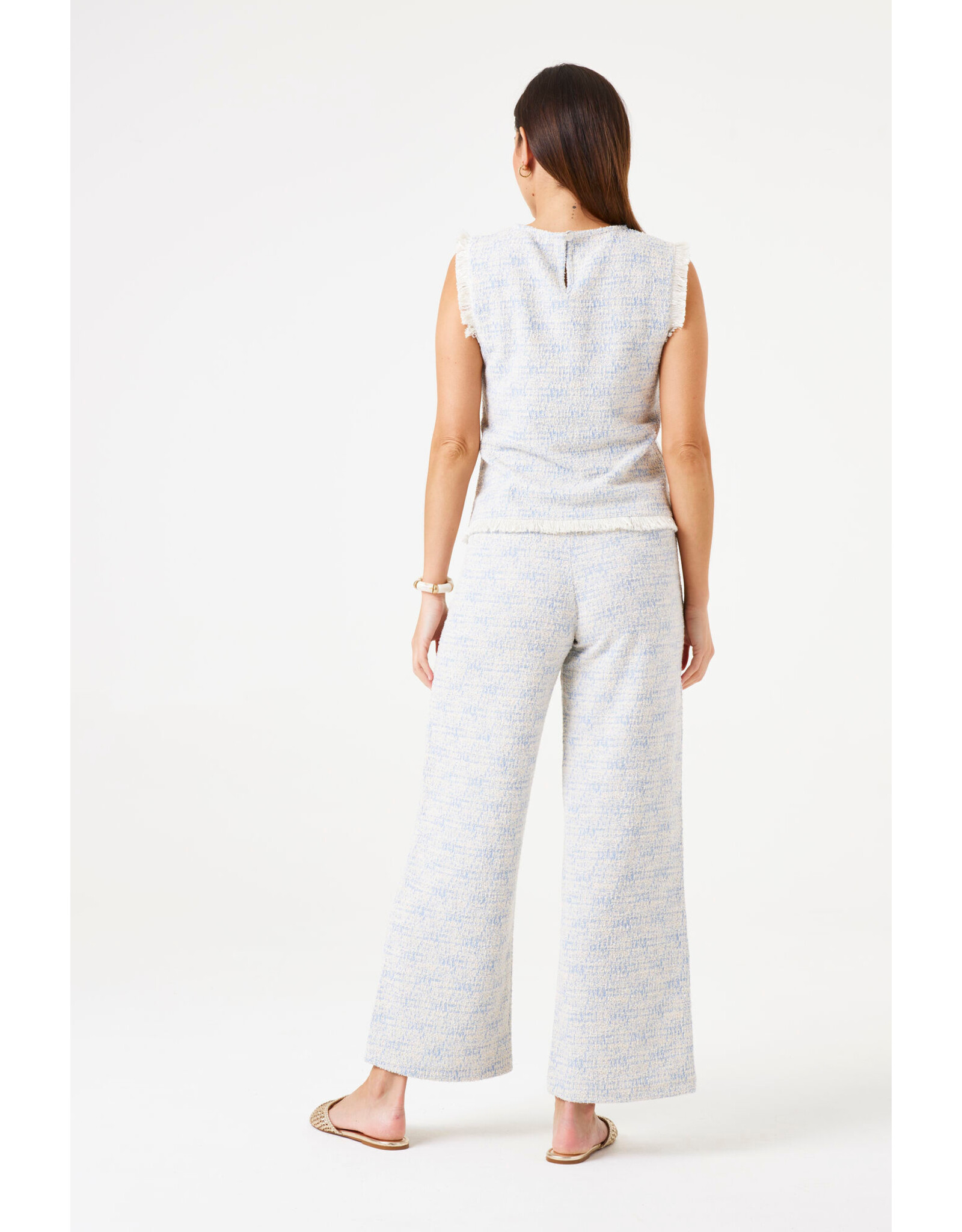 Garcia Garcia - Tweed Inspired Trousers (Blue/Ivory)
