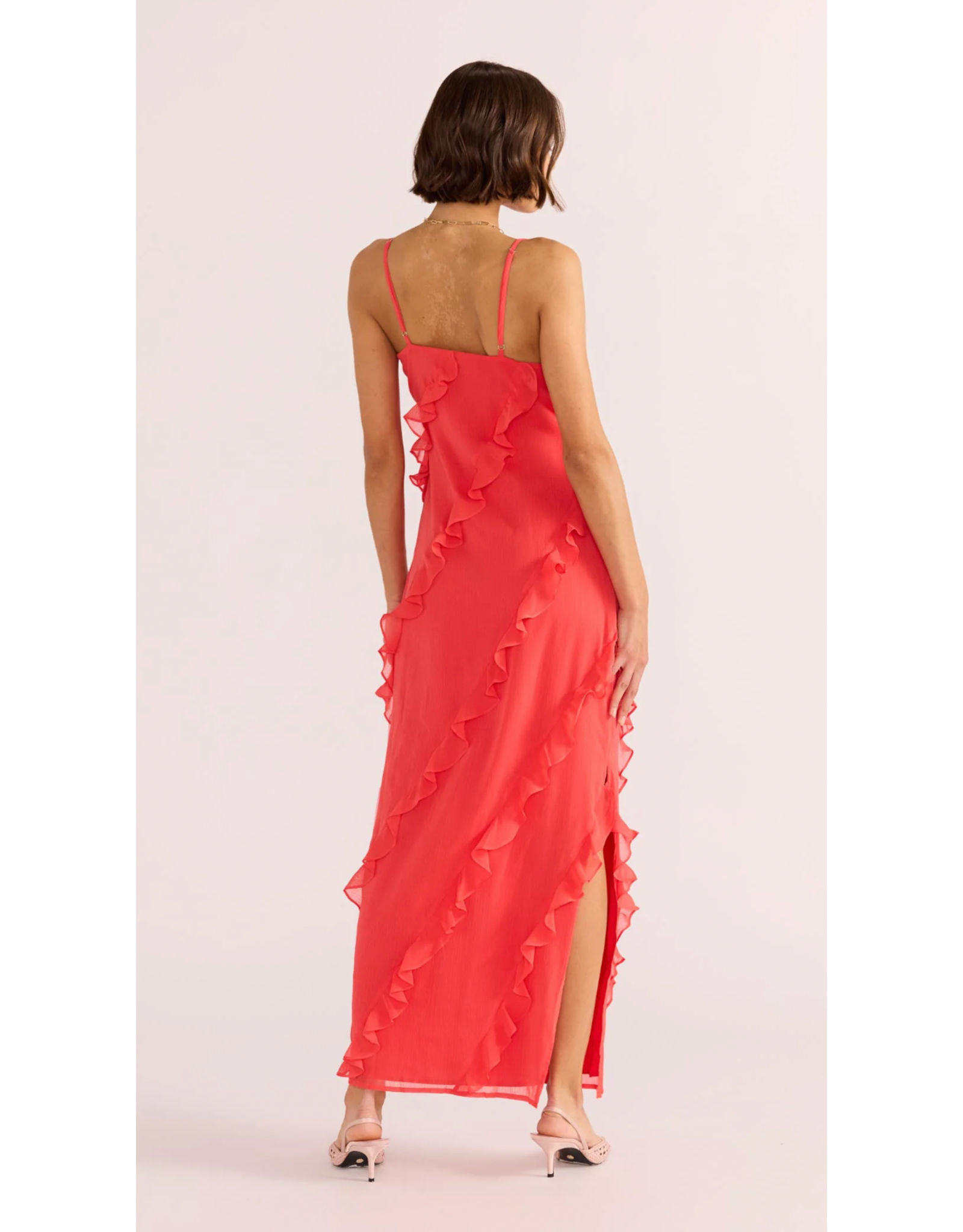 Mink Pink Mink Pink - Venus Ruffle Maxi Dress (Lipstick Red)