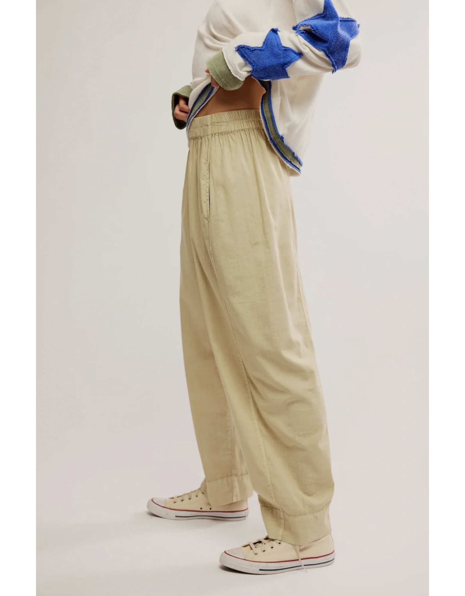 Free people People - Preppy Poplin pull on pant (Birch)