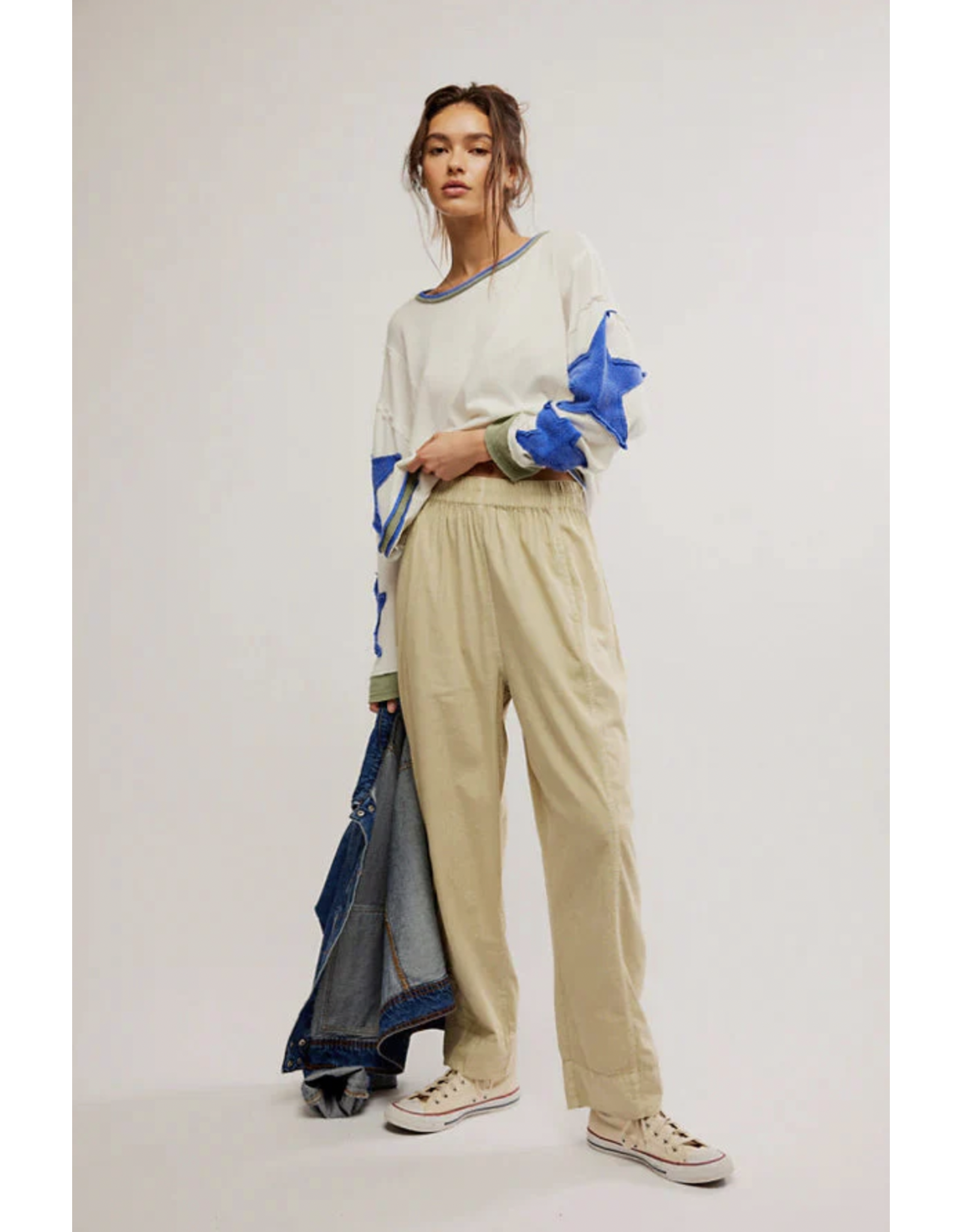 Free people People - Preppy Poplin pull on pant (Birch)
