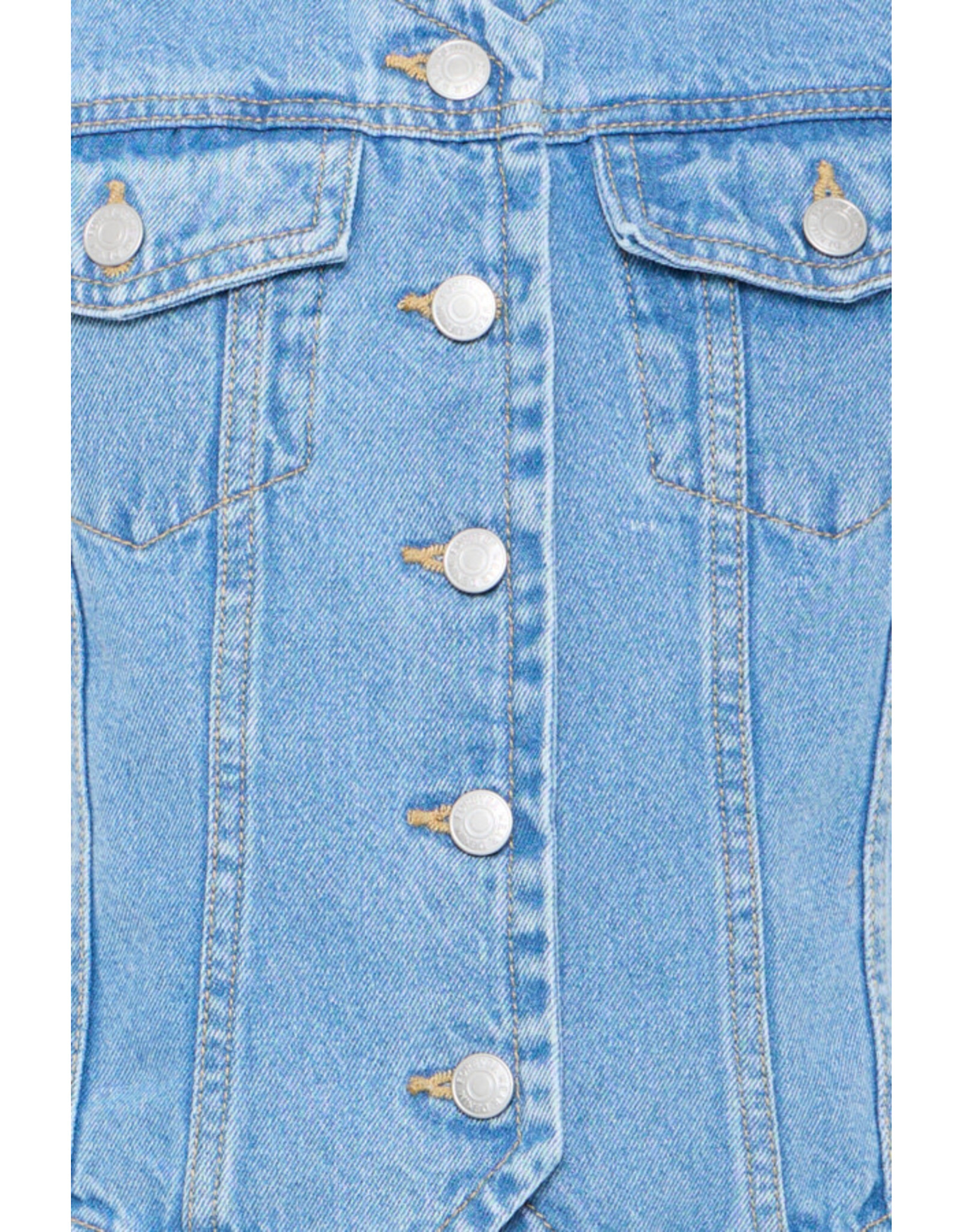 b.young b.young - Kallie Waistcoat (Light Blue Denim)