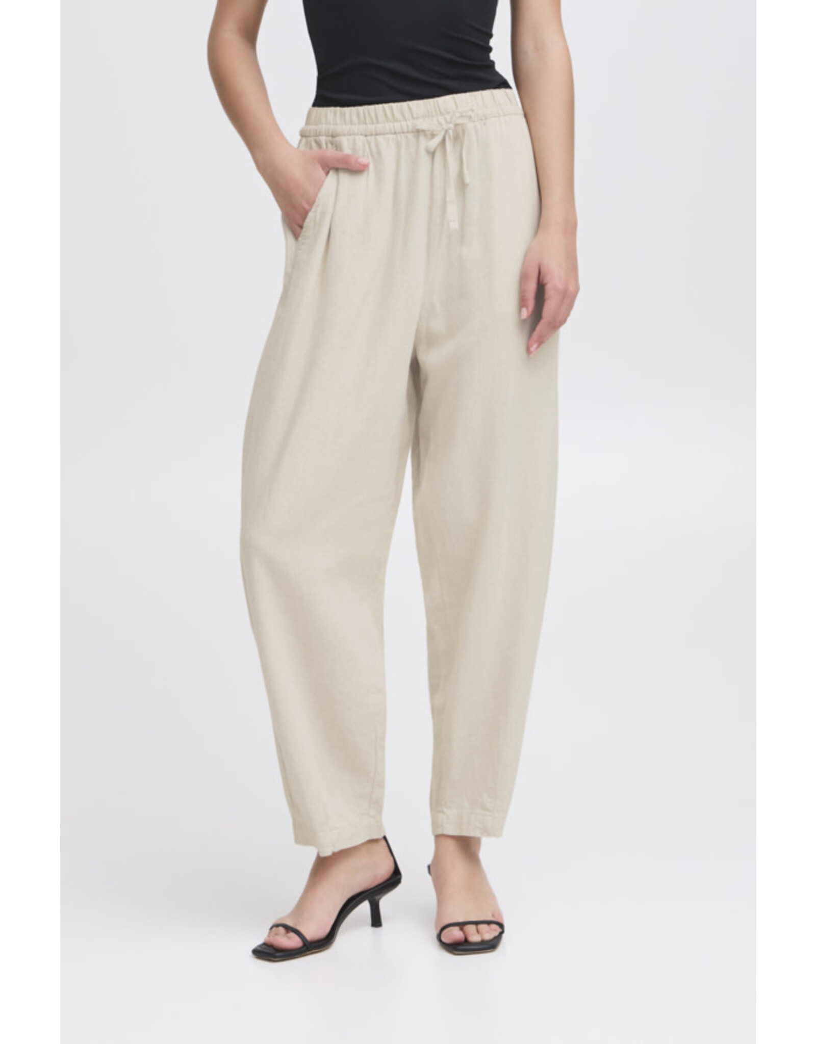 ICHI ICHI - Linno Barrel Pant (Natural Ecru)