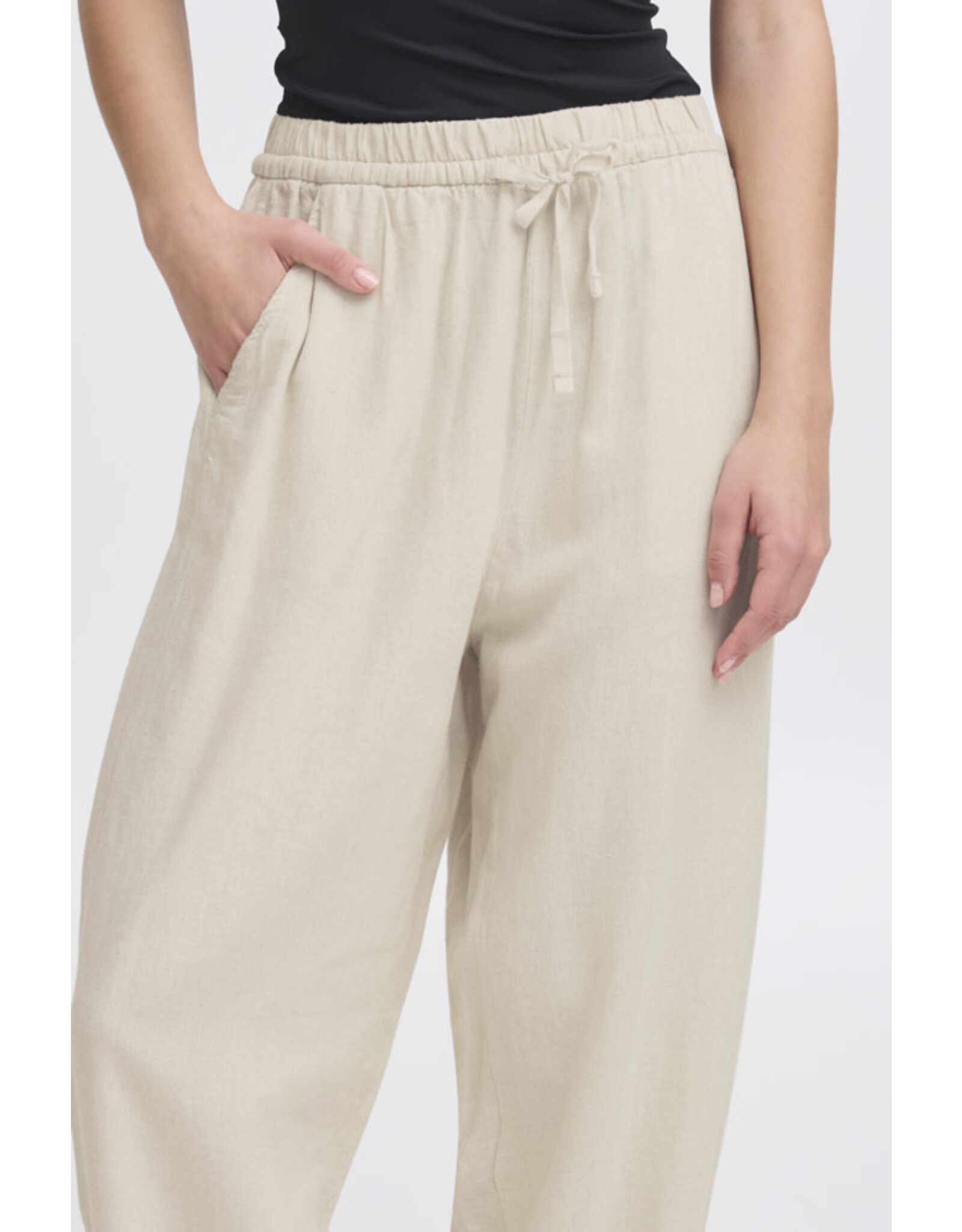 ICHI ICHI - Linno Barrel Pant (Natural Ecru)