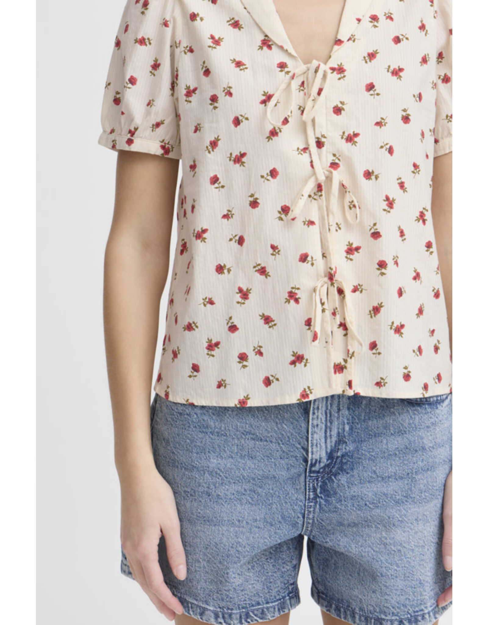 ICHI ICHI - Rosey Shirt (Geranium Flower)