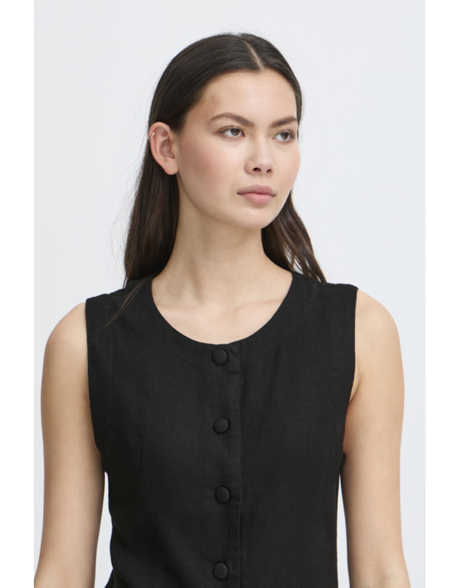 ICHI ICHI - Linno Waistcoat (Black)