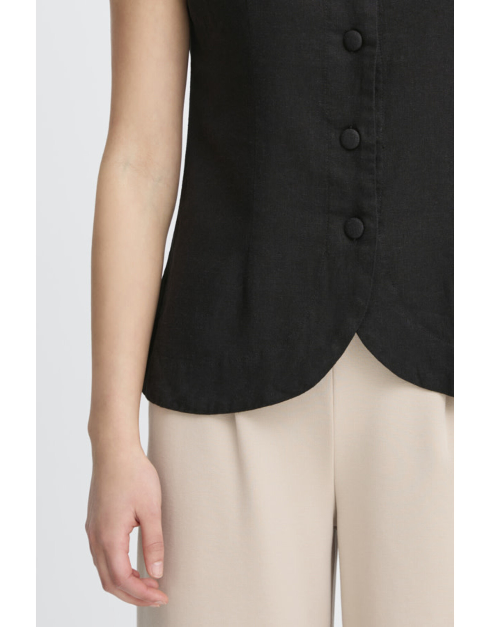 ICHI ICHI - Linno Waistcoat (Black)