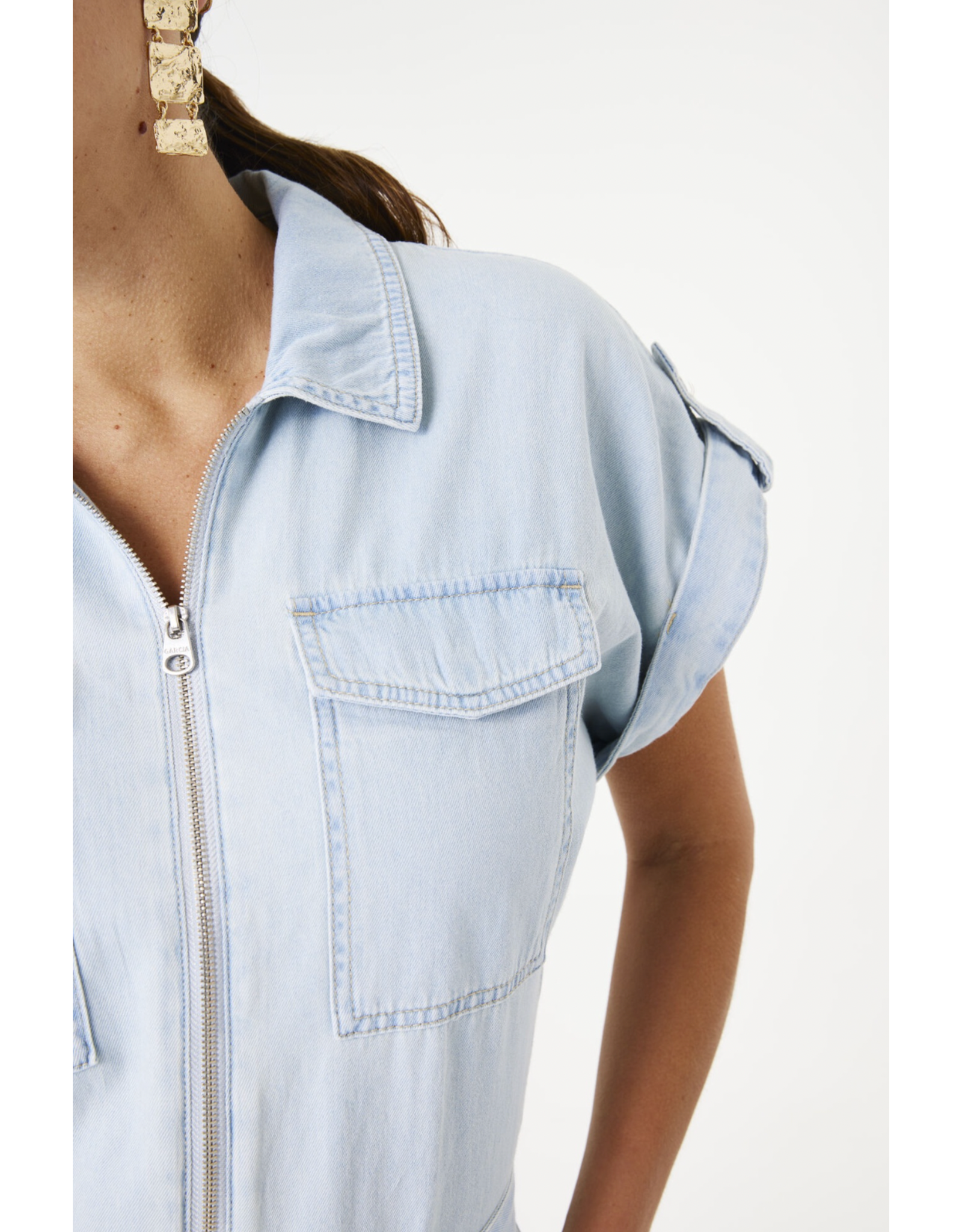 Garcia Garcia - Chambray Romper (Light Denim)