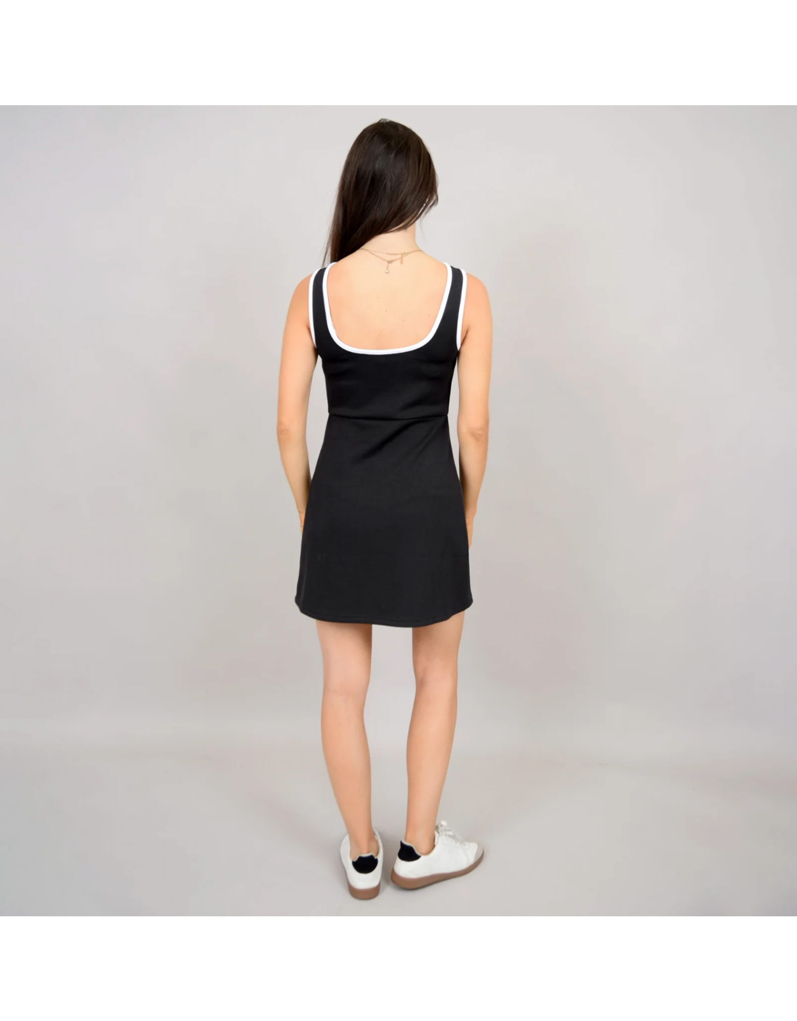 RD Style RD Style - Alera Soft Knit Sleeveless Dress (Black / White)
