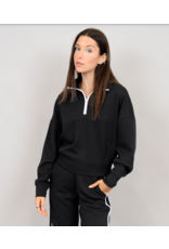 RD Style RD Style - Mailyn soft knit half zip pullover (Black / White)