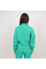RD Style RD Style - Mailyn soft knit half zip pullover (Creme de Menthe)