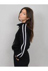 RD Style RD Style - Alisaie Soft Knit Zipper Top (Black / White)