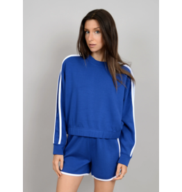 RD Style RD Style - Liza Soft Knit Crewneck Pullover (Bluebell / White)