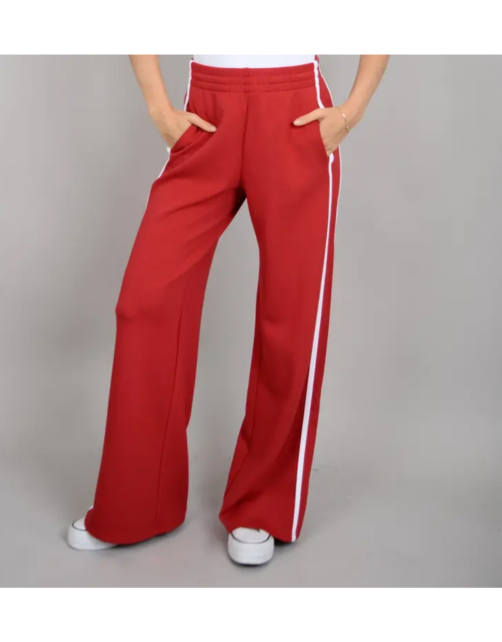 RD Style RD Style - Valencia Soft Knit Pants (Crimson / White)